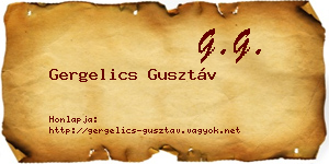 Gergelics Gusztáv névjegykártya