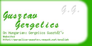 gusztav gergelics business card